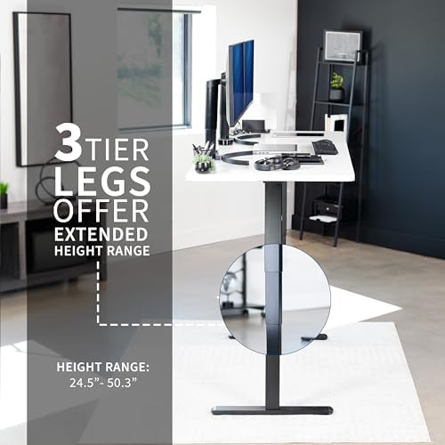 VIVO Black 83 x 30 in Standing Desk, DESK-KIT-2W8B