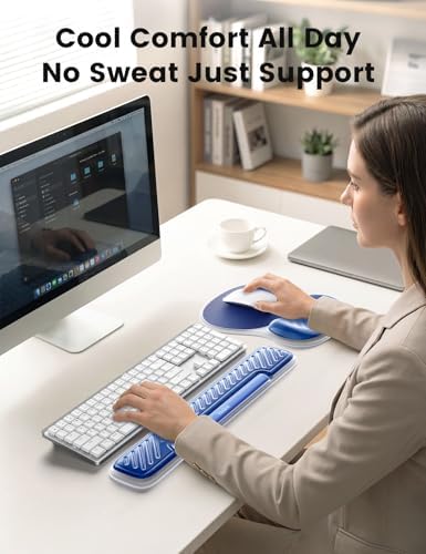 Vaydeer Ergonomic Gel Keyboard Wrist Rest and Mouse Pad with Wrist Rest Set