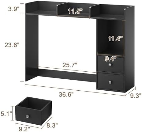 ChooChoo Desktop Bookshelf with LED Lights and 4 Shelves