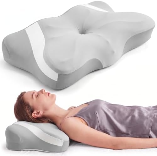 Cervical Neck Pillow, Memory Foam Contour Pillow, Queen
