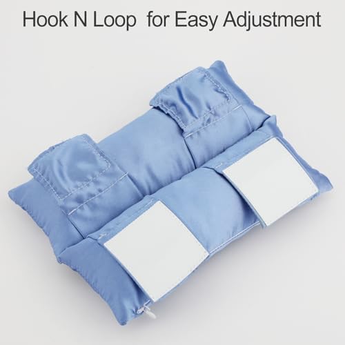 Satin Neck Pad Strap Cushion for Arm Sling Pillow Comfort Support Padding Rotator Cuff Replacemet Surgery Elbow Brace Carry Padded Cover Broken Wrist Hand Injury, Haze Blue