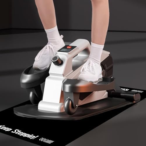 Elliptical Mat for Under Desk Elliptical Machine - Non-Slip Floor Mat for Ellipse Leg Exerciser, Legxercise Pro & Pedal Exerciser - Workout Mat for Home & Office Stability & Floor Protection black