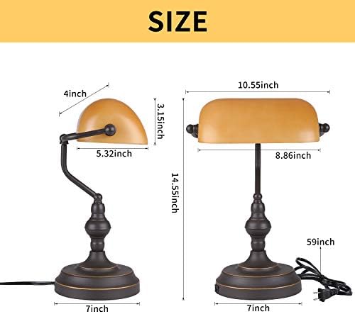 Banker Desk Lamp, Oil Rubbed Bronze Banker's Lamp