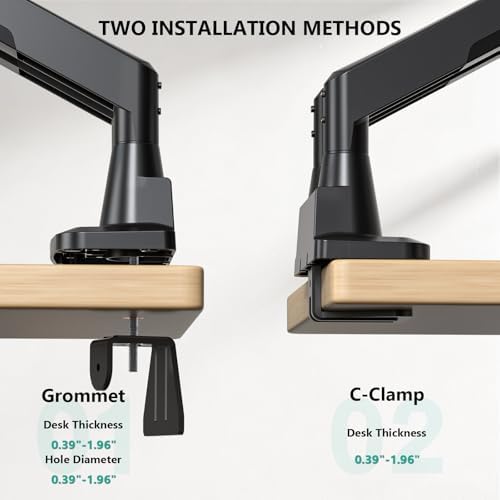WALI Adjustable Dual Monitor Arm for 13-43 inch Screens, 22 lbs per Arm