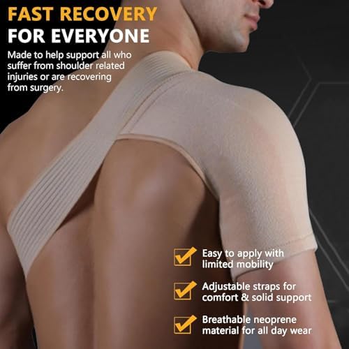 SPOTBRACE Shoulder Brace Rotator Cuff Shoulder Compression Sleeve, XL/XXL