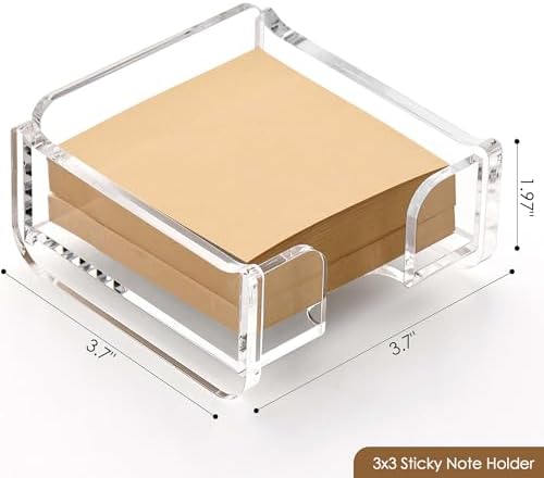 YUXUN Stackable Clear Acrylic Sticky Note Holder