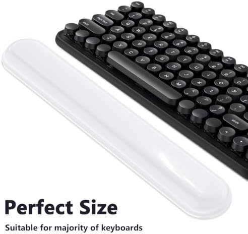 AKIT Ergonomic Mouse Pad with Wrist Rest&Keyboard Wrist Rest Set,Gel, Clear