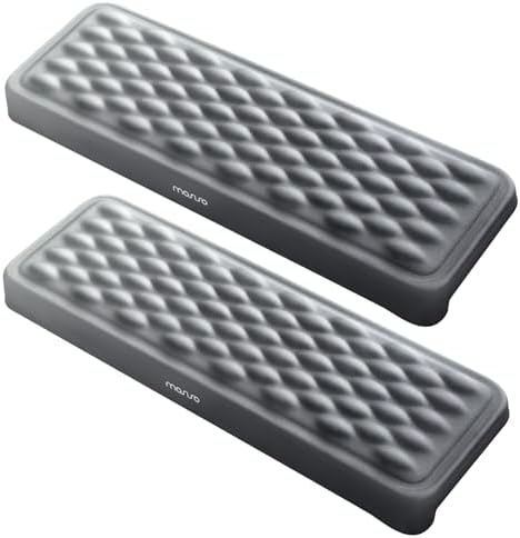 MOSISO 2 Pcs Arm Rest for Desk, L-Shaped Desk Elbow Pad for Desk, Black