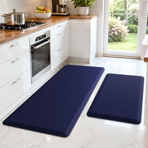 HappyTrends 2 PCS Kitchen Mat Cushioned Anti-Fatigue Floor Mat,