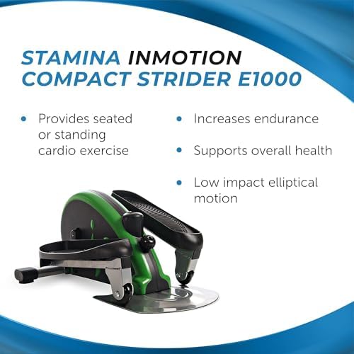 Stamina InMotion E1000 Compact Lower-Body Strider Elliptical, Orange