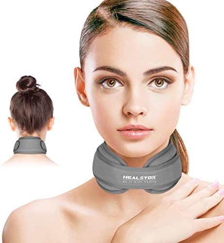 Neck Ice Pack Wrap, Reusable Cold/Hot Gel for Neck Pain, Grey