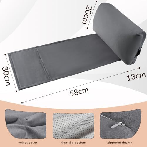Head Recliner Pillow Adjustable Shredded Memory Foam Headrest Pillows for Recliner Chairs,Non-Slip Velvet Cushion for Pain Relief Neck Support Pillow for Travel Home Sofa Armchair with Zipper Cover