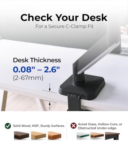 Modernsolid Heavy Duty Ultrawide Monitor Arm for 34-49 Inch Curved Screens