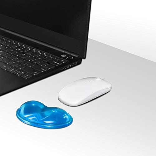 JIKIOU Ergonomic Gel Wrist Rest for Mouse 2 Pack Blue, 4.3x2.7inch