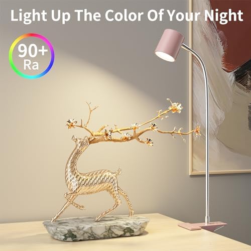 Dott Arts Desk Lamp,USB Clip On Light with 3 Color Modes,LED Reading Lamp
