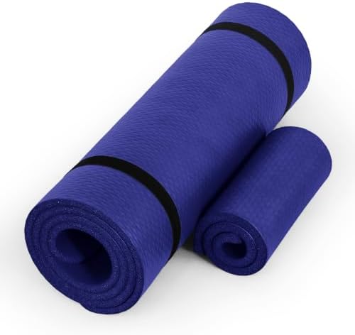 CAP Barbell 1/2-Inch High Density Exercise Yoga Mat with Strap | Multiple Options