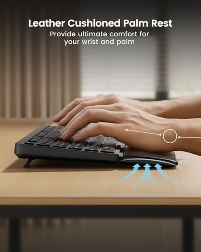 ProtoArc KM60 Wireless Ergonomic Keyboard Mouse Combo, Black