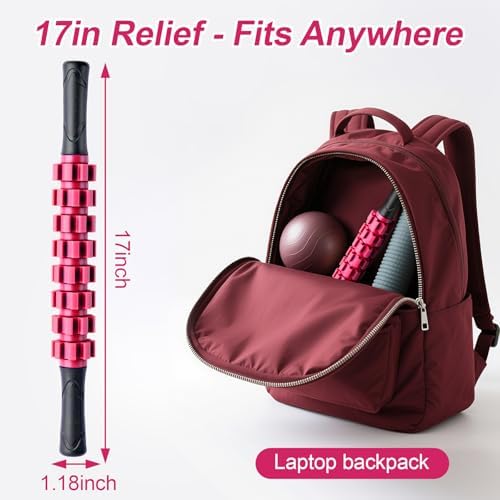 ZanLLW Muscle Roller Stick, Muscle Roller, Liposuction Massage Roller for Lymphatic Drainage, Massager Stick for Relief Muscle Soreness, Trigger Points, Help Exercise Runner Legs, Back Recovery