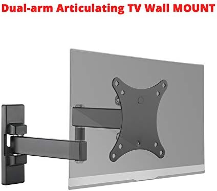 SIIG TV Monitor Wall Mount for Most 13" to 27" LCD Plasma Flat Screen Monitors up to 33lbs - VESA 75x75mm / 100x100mm - Full Motion Articulating Adjustable Extension Arm