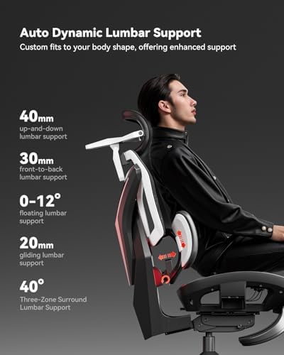 AutoFull G7 Gaming Chair - 3-Zone Lumbar, 22-Point Adjustment, Breathable Mesh, Custom Backplate, 720° Armrests, BIFMA Certified Ergonomic, 140° Recline, IGR Certified, Niko Endorsed - Black