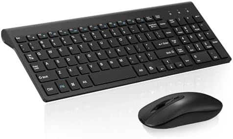 cimetech Wireless Keyboard and Mouse Combo - Matte Black