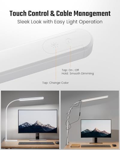 SUPERDANNY Eye-Caring LED Desk Lamp Work Lamp Office Lamp with Base
