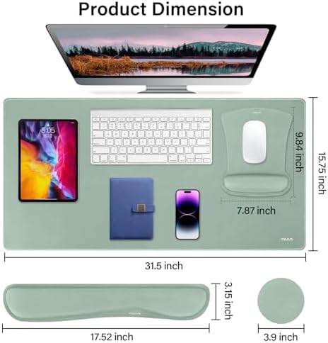 MOSISO Keyboard Mouse Pad Set, Large Gaming Mousepad&Keyboard Wrist Rest