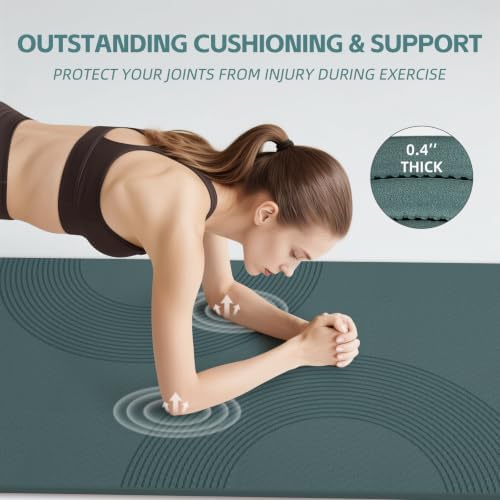 PAIDU Extra Large Yoga Mat, 72"x36" 10MM Thick POE Non Slip Exercise Mat