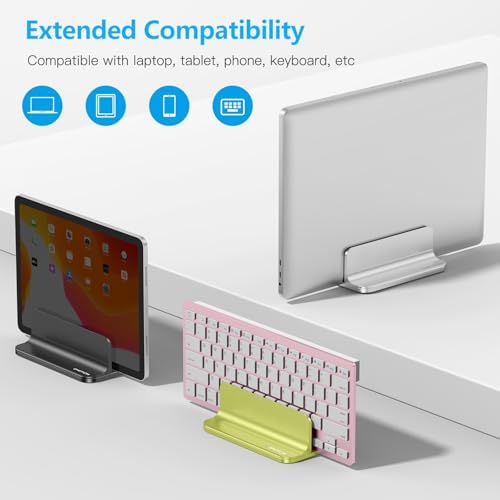 OMOTON Vertical Laptop Stand Holder, Adjustable Dock for MacBook, Citron