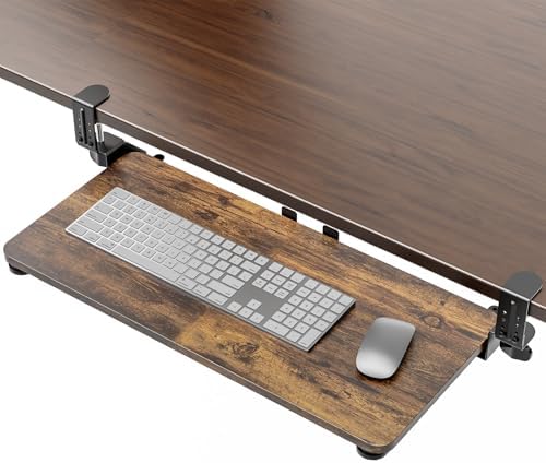 Large Keyboard Tray Under Desk, Pull Out Keyboard & Mouse Tray for Typing