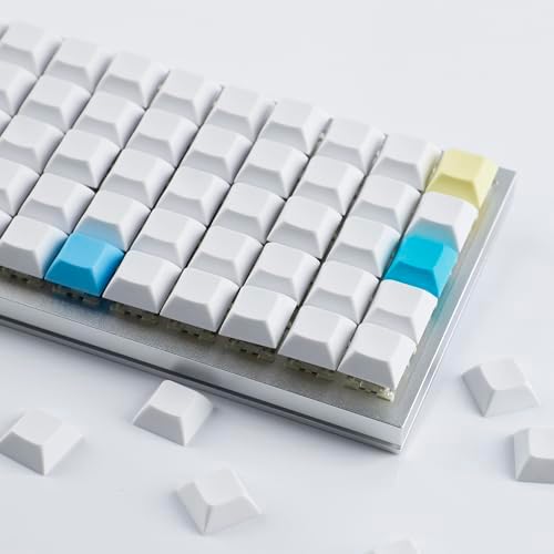 YMDK XDA DSA Blank Colorful PBT Keycaps Suitable for Ortholinear Layout MX Keyboard XD75 ID75 Split 36 Corne Split 46 Planck Preonic Niu40 (DSA 107)