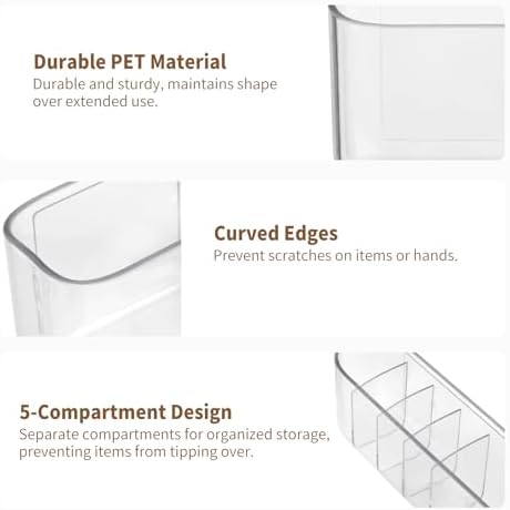PAVSTINE 2 Pack Clear Adhesive Medicine Cabinet Shelves for Narrow Space