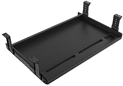 FRMSAET Under Desk Keyboard Drawer Multipurpose Tray Pencil Drawer - Black