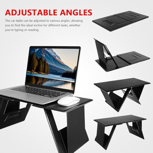 Portable Foldable Laptop Lap Desk with Adjustable Stand, Travel Laptop Table for Bed, Car Tray, Writing