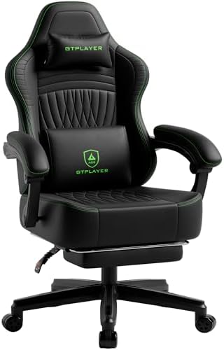 GTPLAYER Gaming Chair, Comfort Computer Office Chair for Adults, Black New