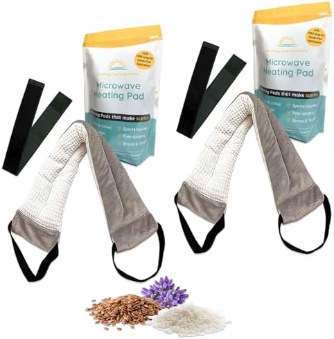 Versatile Microwavable Heating Pads For Neck Pain Relief, Back Pain, And Shoulder Pain Relief - Microwave Heating Pad For Cramps And Muscle Relief, Hot and Cold Reusable Pad - 2 Packs - Lavender Scent