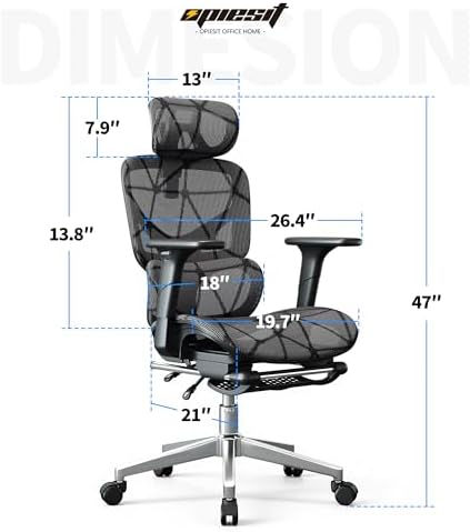 Ergonomic Office Chair, Mesh Computer Chair,400lbs Capacity