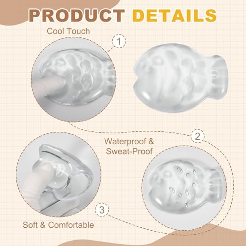 PATIKIL Gel Wrist Rest, Wrist Support for Mouse Fish Shape Ergonomic Mouse Pad Soft Silicone Support Comfortable Cushion for Computer Gaming Office Home, Transparent