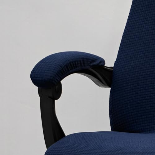 Melaluxe Office Chair Armrest Covers, Stretchable Removable Washable Chair Arm Covers, Elastic Desk Computer Gaming Chair Arm Rest Protector Slipcovers (Navy)