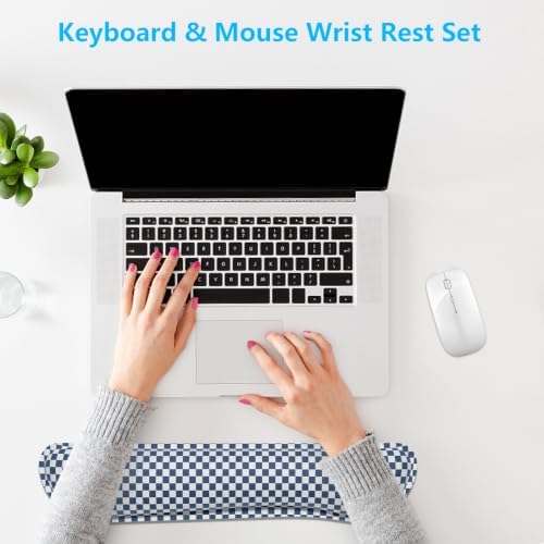 Dapesuom Keyboard Wrist Rest, Memory Foam, Ergonomic, Gaming,Dark Navy