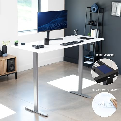 VIVO White Dry Erase 71 x 30 in Standing Desk, DESK-KIT-E2G7WE