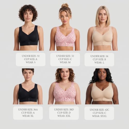 PoseFree Posture Support Bra for Women, Wireless Cross-Back Full Coverage