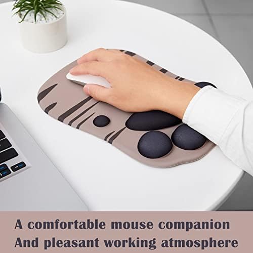 Mouse Pad Cat Paw, Ergonomic Mouse Mat with Wrist Support
