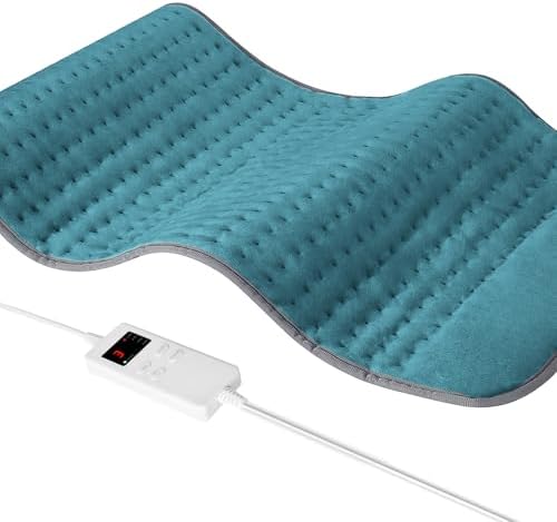 Heating Pad for Mom Christma s Birthday Gifts, 17"x33" Large Heating Pads for Back Pain Period Cramps Relief & Relax, Moist/Dry Heat Pad 6 Heat Levels, 4 Timer Auto Shut Off