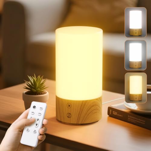 Bakzon Light Therapy Lamp 10000 Lux, UV-Free Sun Lamp with 4 Brightness Levels & 3 Color Temperatures, Full Spectrum Daylight Lamp with Remote Control & Timer for Home Office Desk