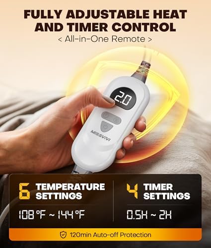 Graphene-Infused Instant Heating Pad with 3M Thinsulate, Ergonomic Weighted Heating Pad for Neck and Shoulders and Back, Heated Neck Wrap w/ 6 Heat Options 4 Auto Timer, Gifts for Women Men