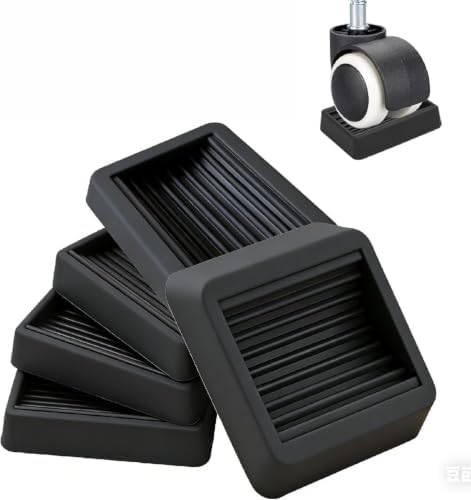 5X Rubber Anti-Sliding Furniture Pads Chair Wheel Stopper Bed Wheel Stopper