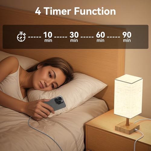Light Therapy Lamp,10000 Lux Sun Lamp with 3 Color Temperatures, Adjustable Brightness, Timer & Memory Function, Happy Sunlight Lamp, Full Spectrum Light-Brown