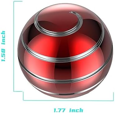 Kinetic Fidgets Desk Toy ADHD Stress Relief 1.77in Red Silver