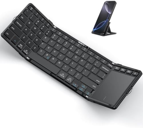 OMOTON Foldable Keyboard with Touchpad for iPad, Tablets, Laptop